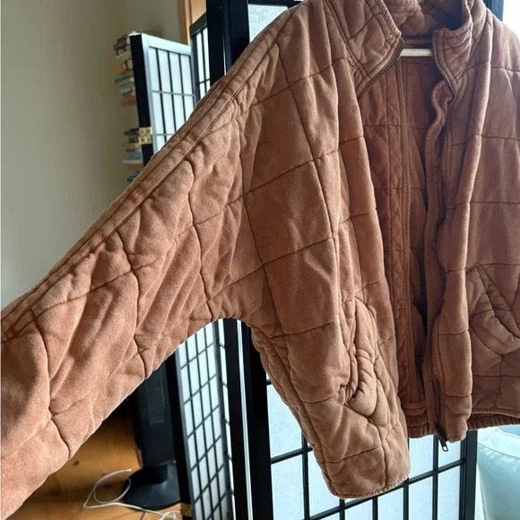 Free People Tan Quilted Jacket - Picture 4 of 5